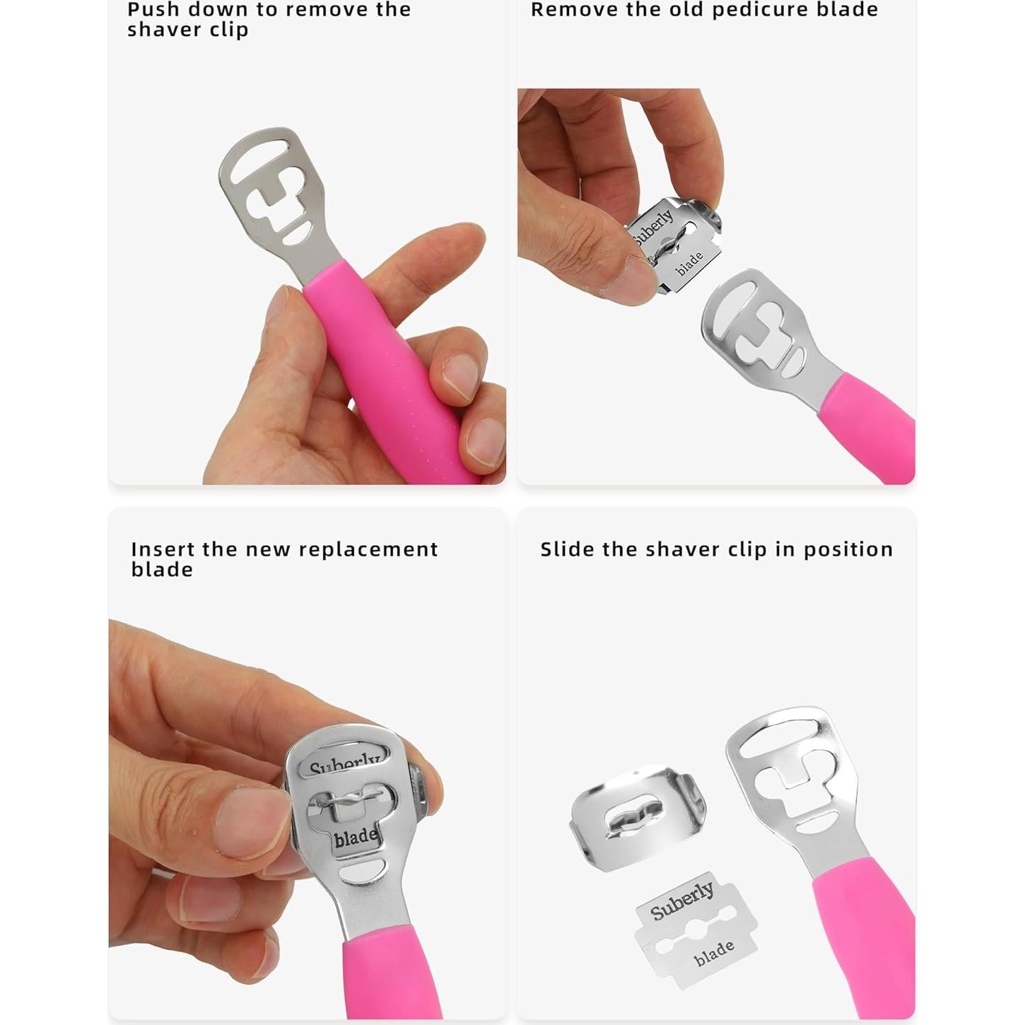 Removedor de Callos Dioche Acero Inoxidable Ergonómico Rosa