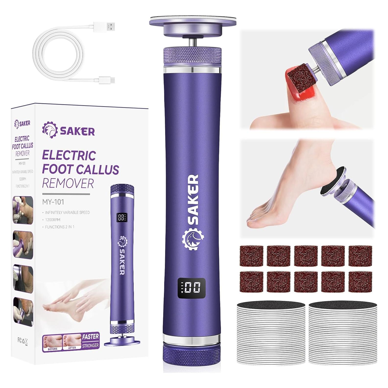 Removedor de Callos Eléctrico Saker 2 en 1 con 60 Discos