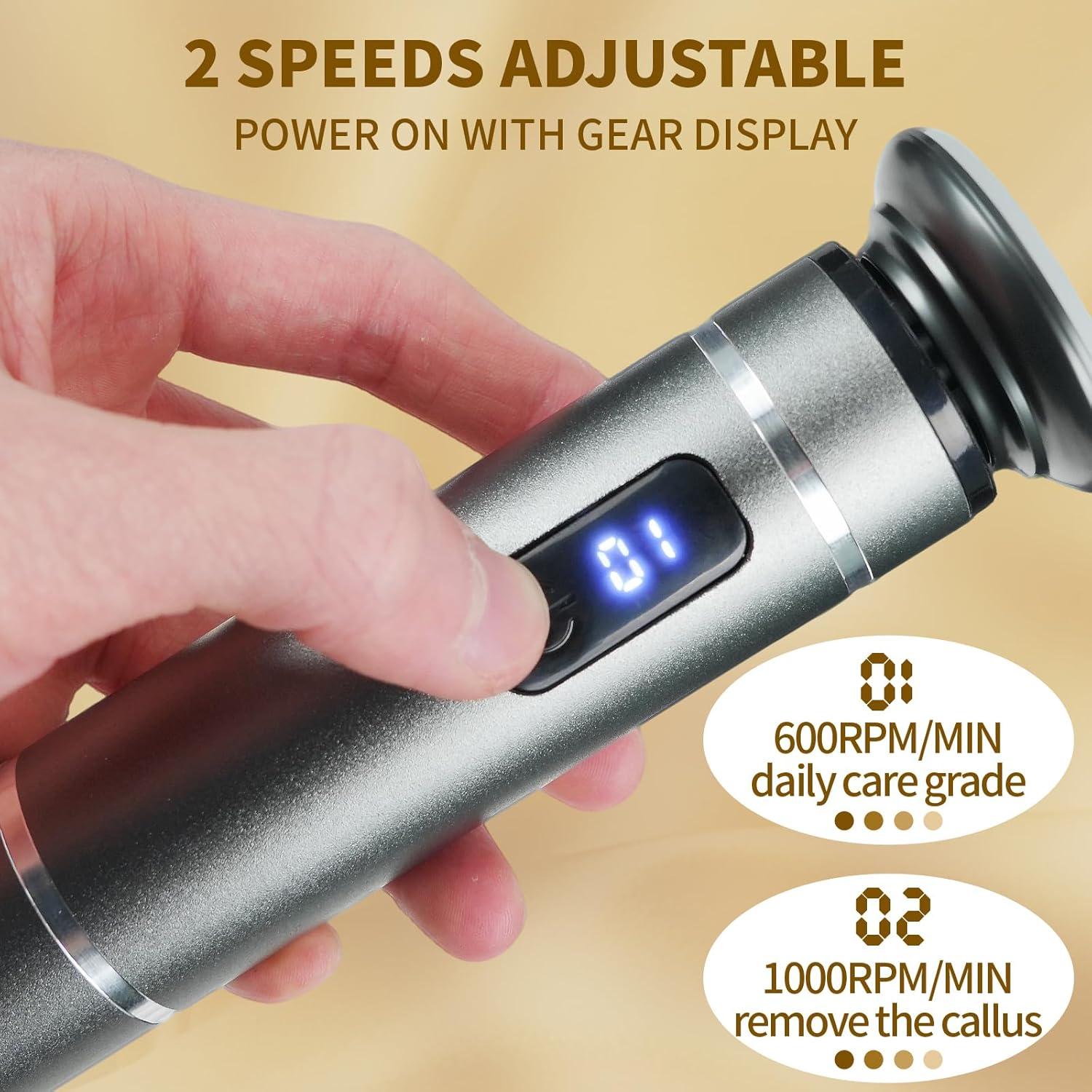 Removedor de Callos Eléctrico RIRC con Pantalla LED y 4 Cabezas