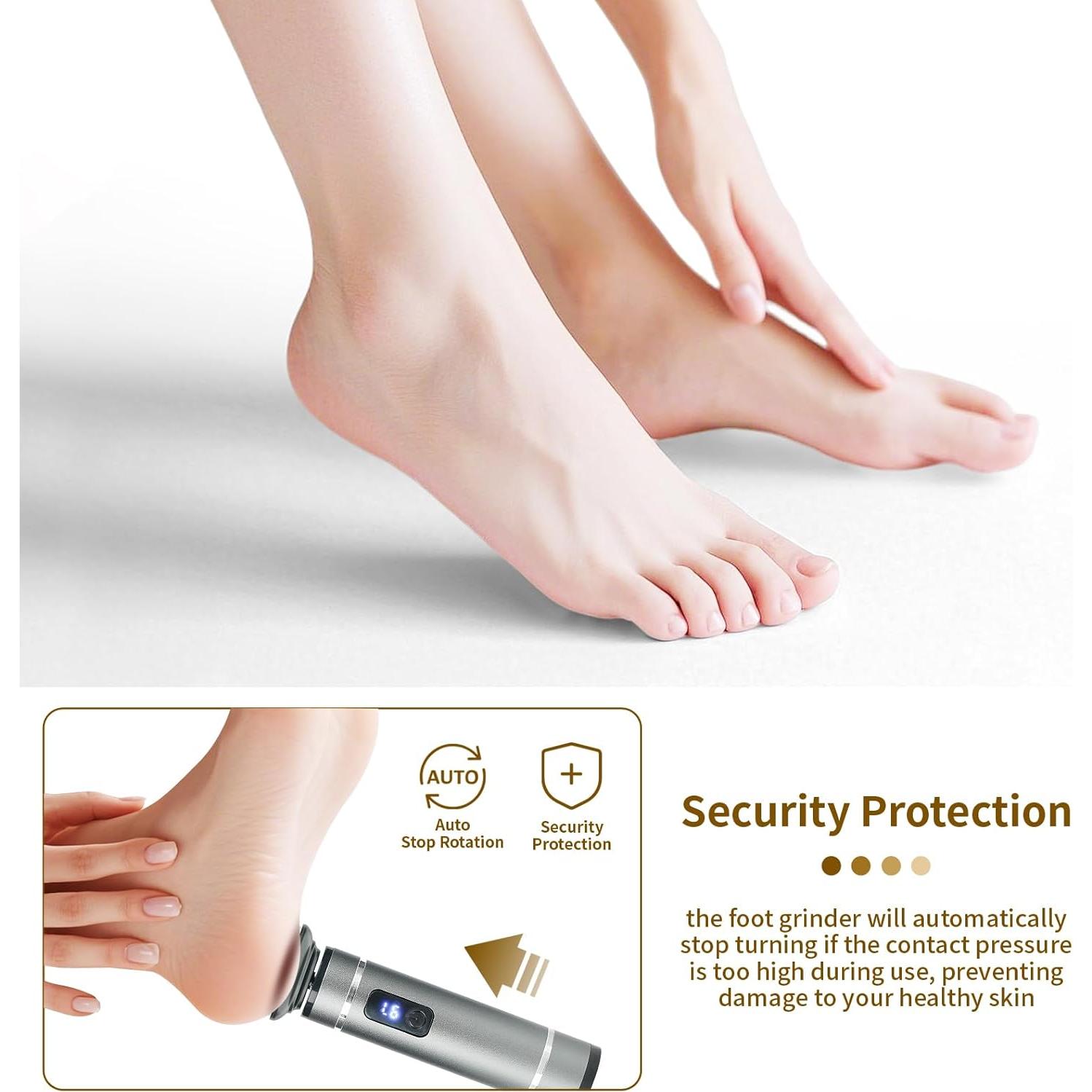 Removedor de Callos Eléctrico RIRC con Pantalla LED y 4 Cabezas