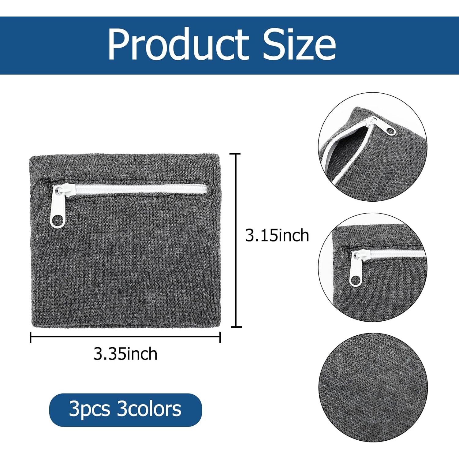 Billetera de Muñeca Fepibur con Cremallera - 6 Piezas, Negro