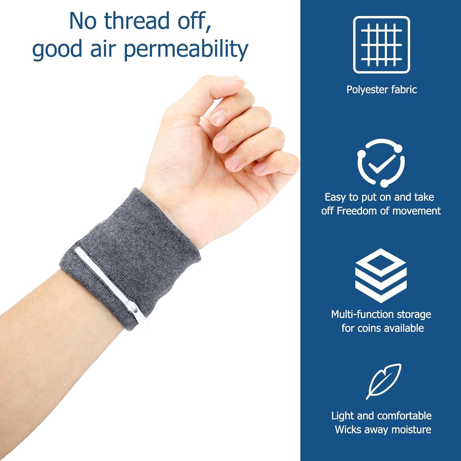 Billetera de Muñeca Fepibur con Cremallera - 6 Piezas, Negro