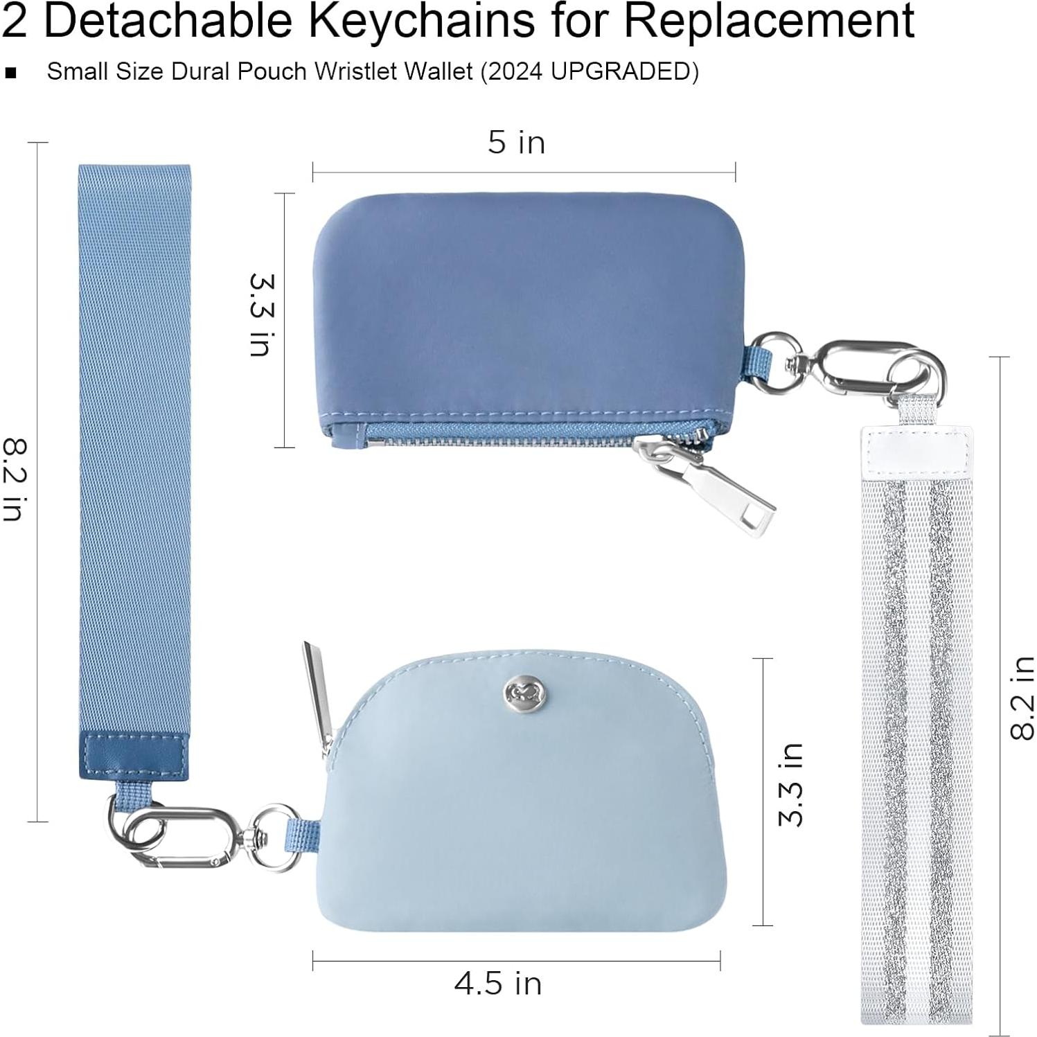 Monedero Muñequera Babysun Doble Bolsa Gris para Mujeres