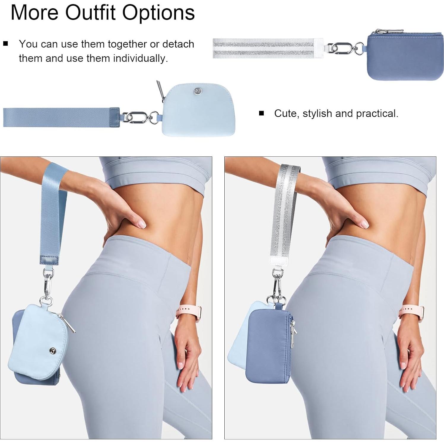 Monedero Muñequera Babysun Doble Bolsa Gris para Mujeres