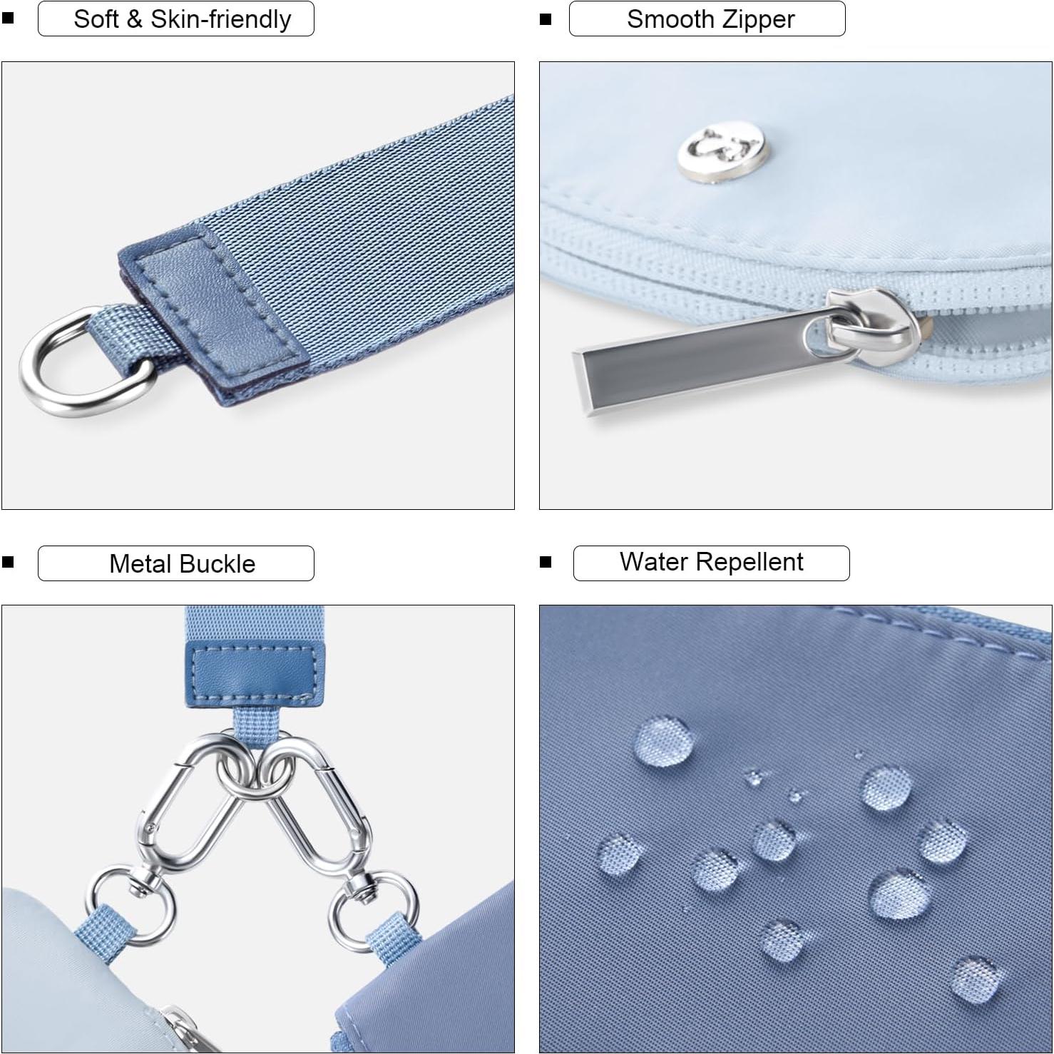 Monedero Muñequera Babysun Doble Bolsa Gris para Mujeres