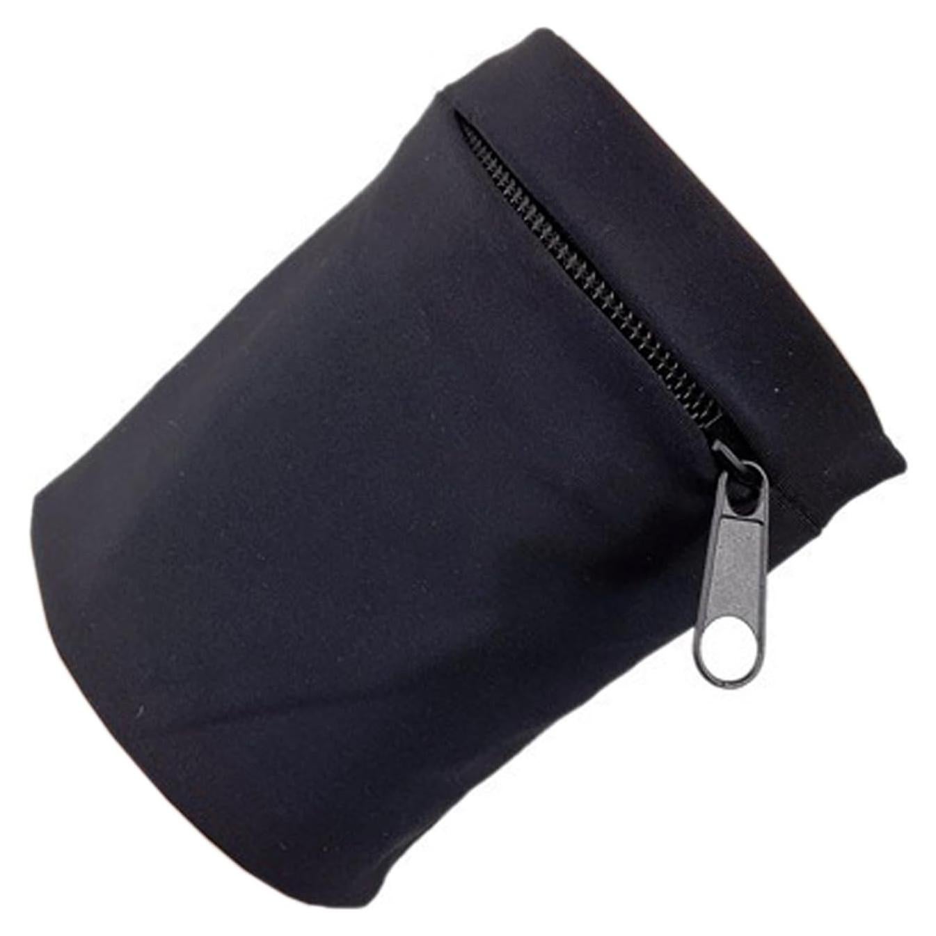 Monedero de Muñeca Boshiho con Cremallera Unisex Negro