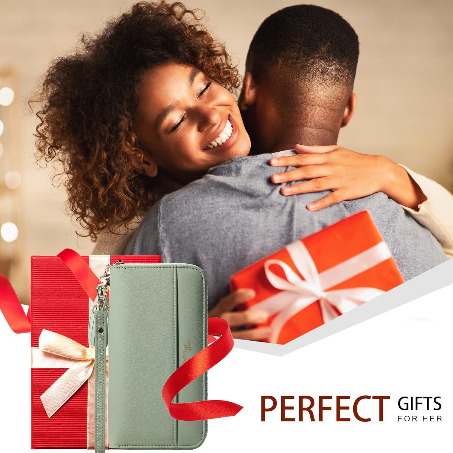 Billetera de Viaje Travelambo para Mujeres Verde con Borlas