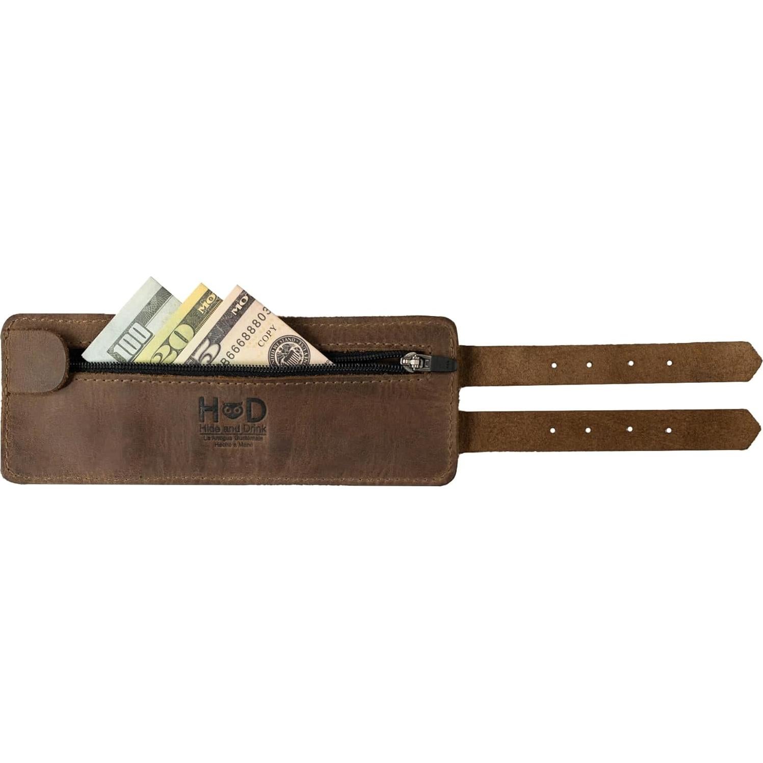 Cinturón de Muñeca Hide & Drink de Cuero Marrón Bourbon