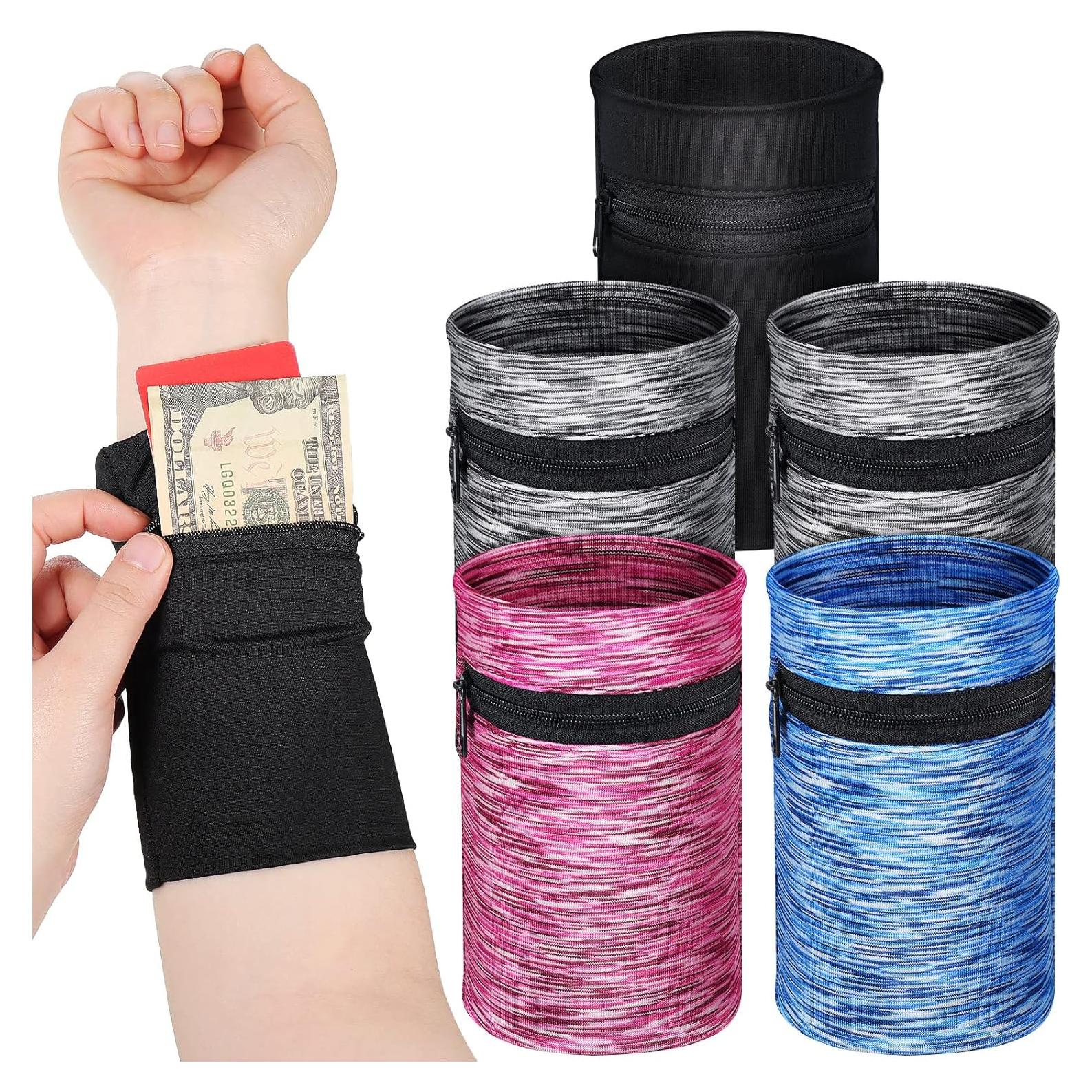 Cartera de Muñeca Honoson 5 Pcs para Correr y Deportes