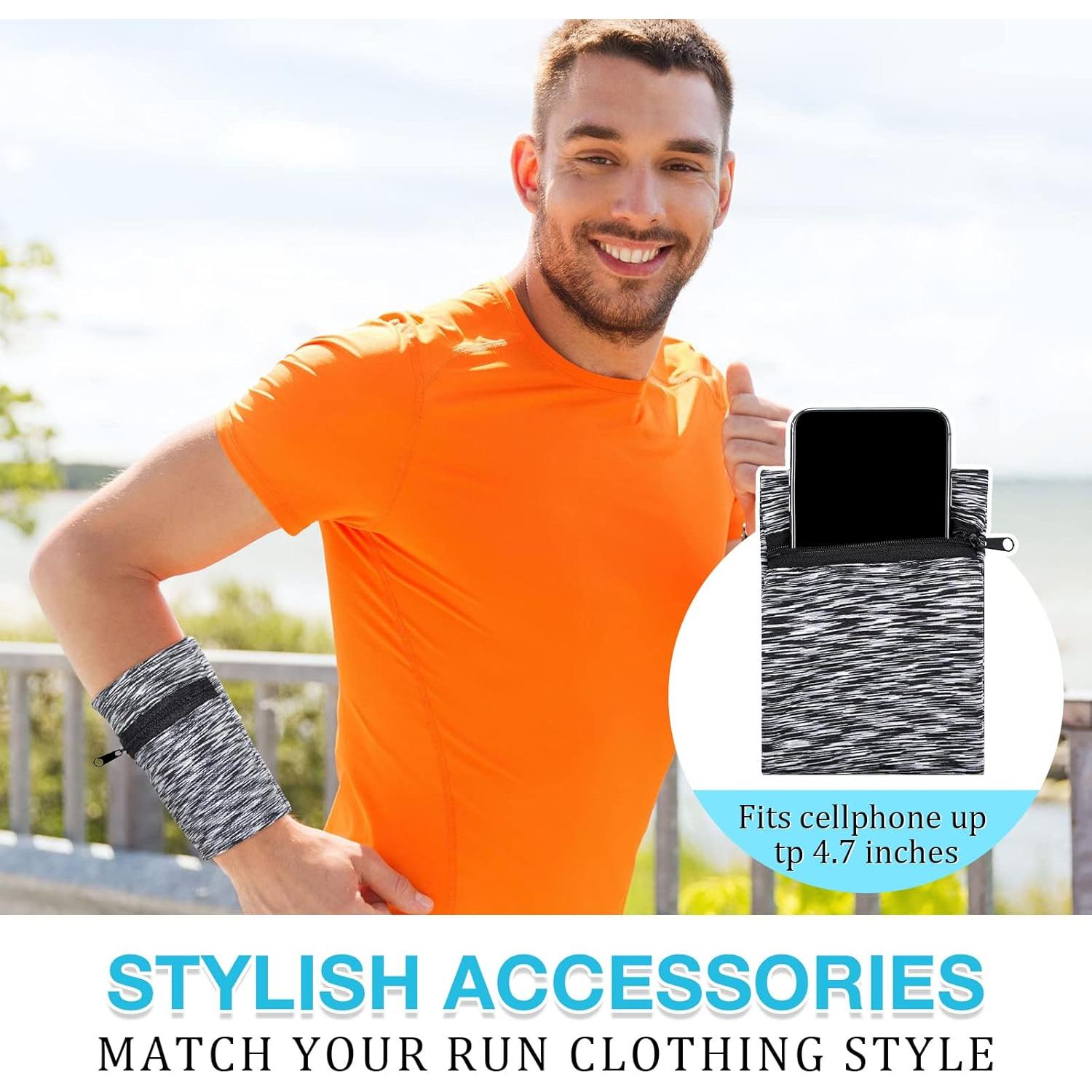 Cartera de Muñeca Honoson 5 Pcs para Correr y Deportes