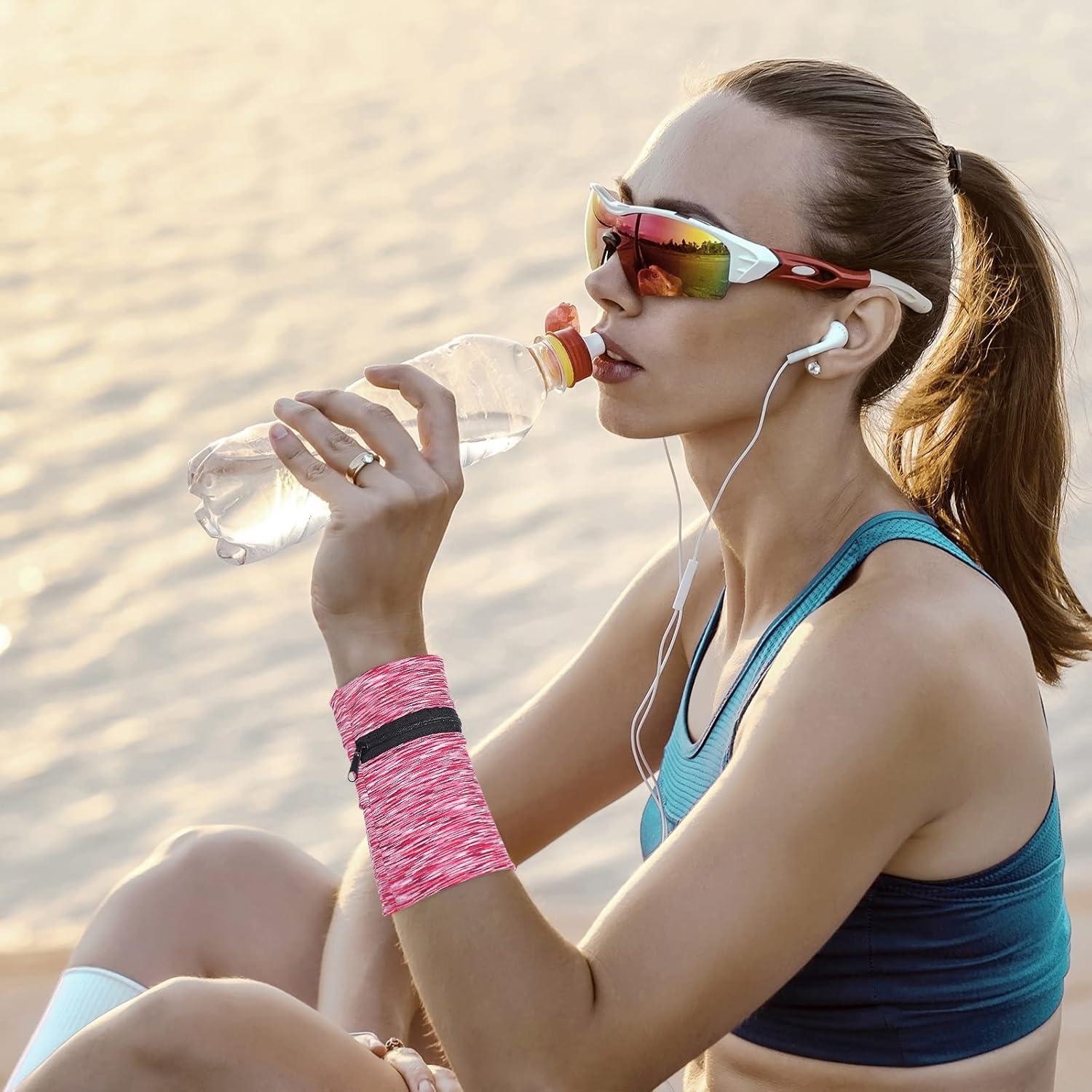 Cartera de Muñeca Honoson 5 Pcs para Correr y Deportes