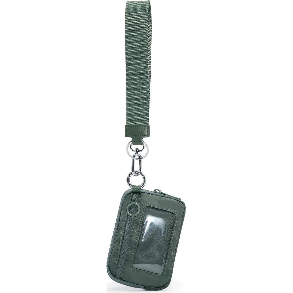 Cartera Mini YDF para Mujeres con Cierre y Ventana ID Verde