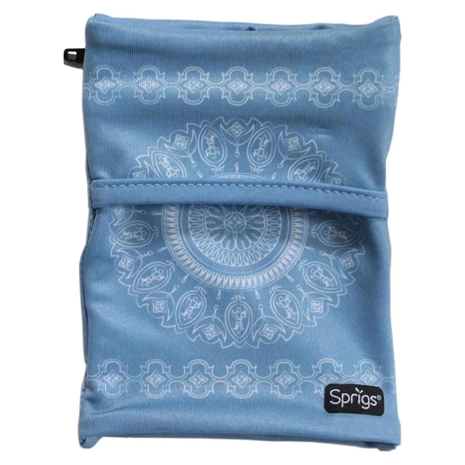 Billetera de Muñeca Banjees Grande Azul Batik 2 Bolsillos