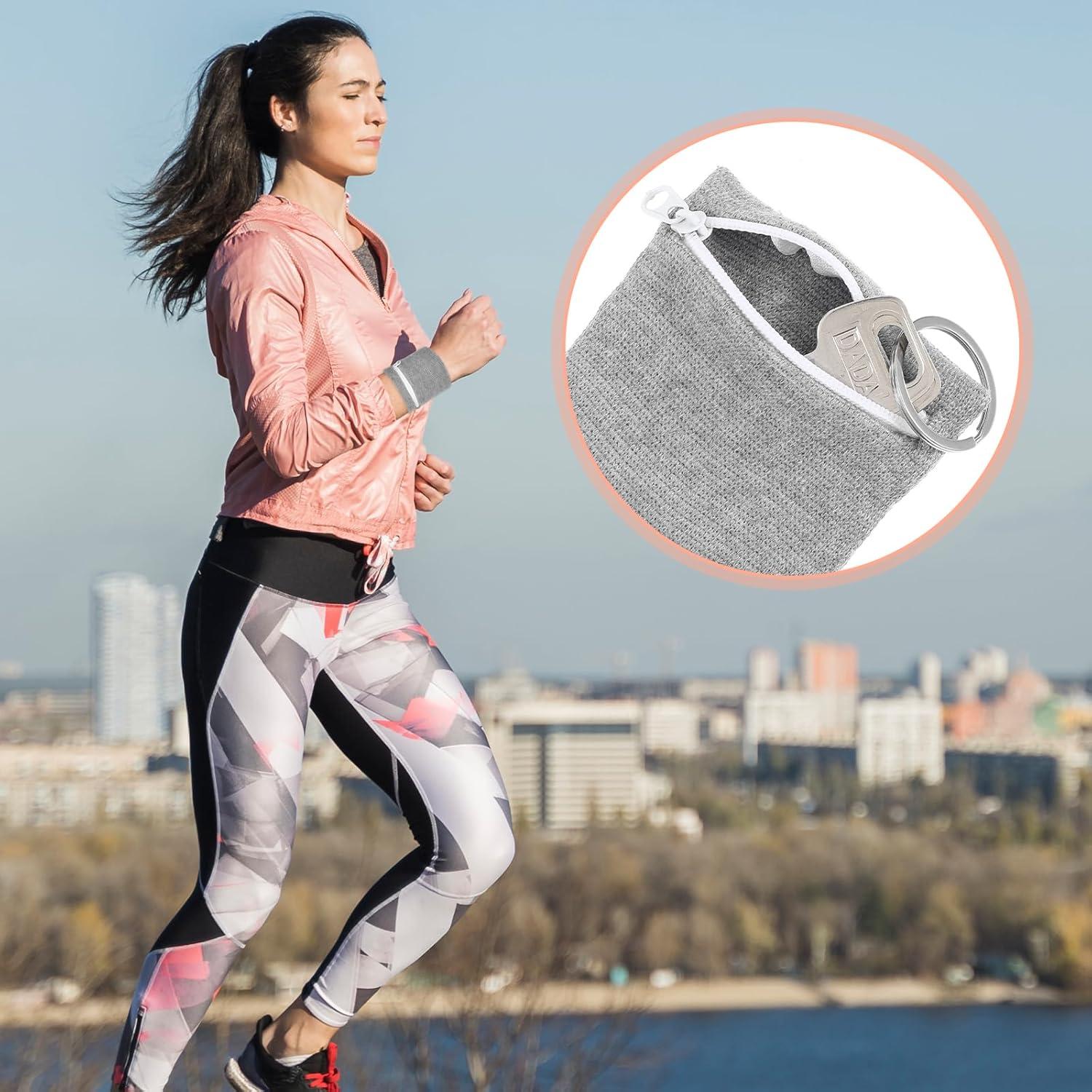 4 Piezas Cartera de Muñeca Mabor con Cremallera - Negro y Gris