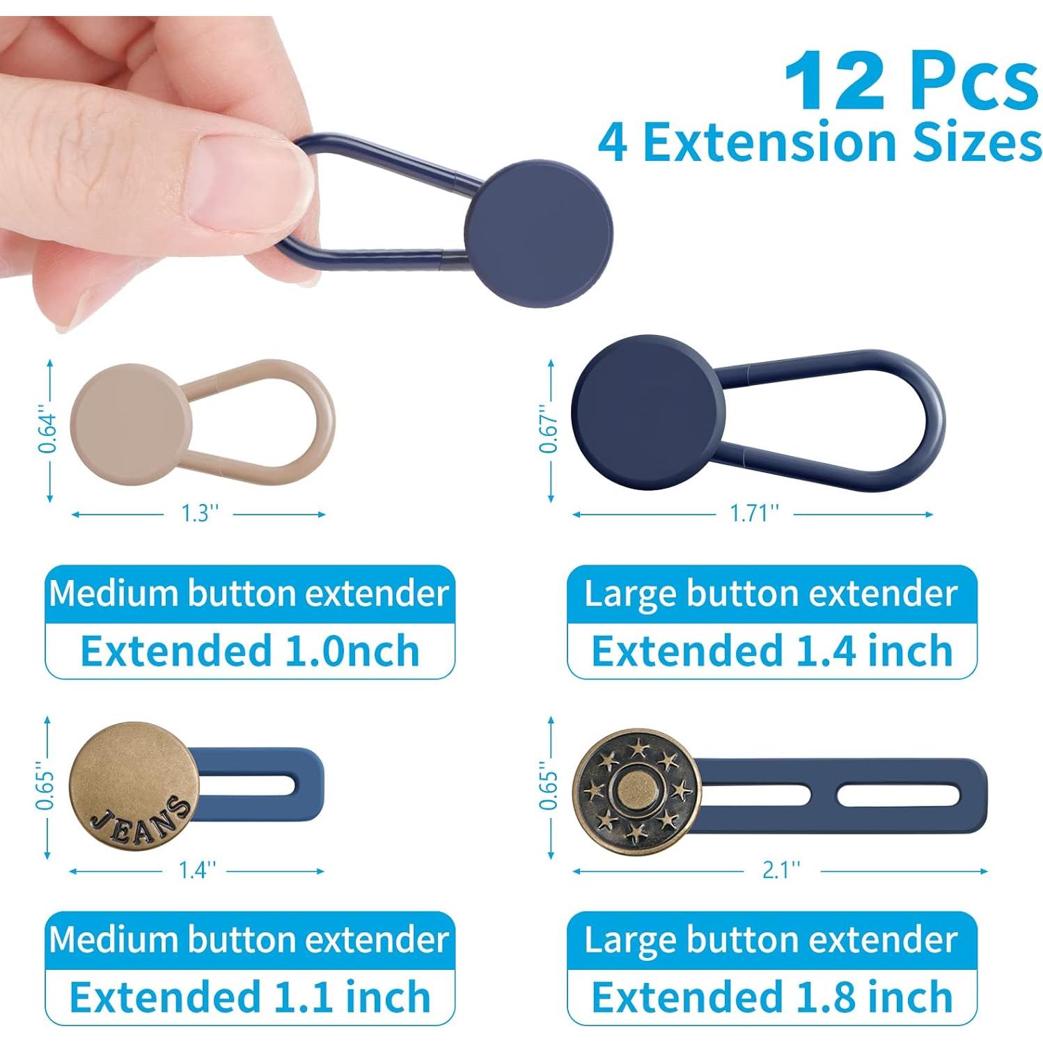 Extensores de Cintura Ceryvop 12 Piezas para Pantalones