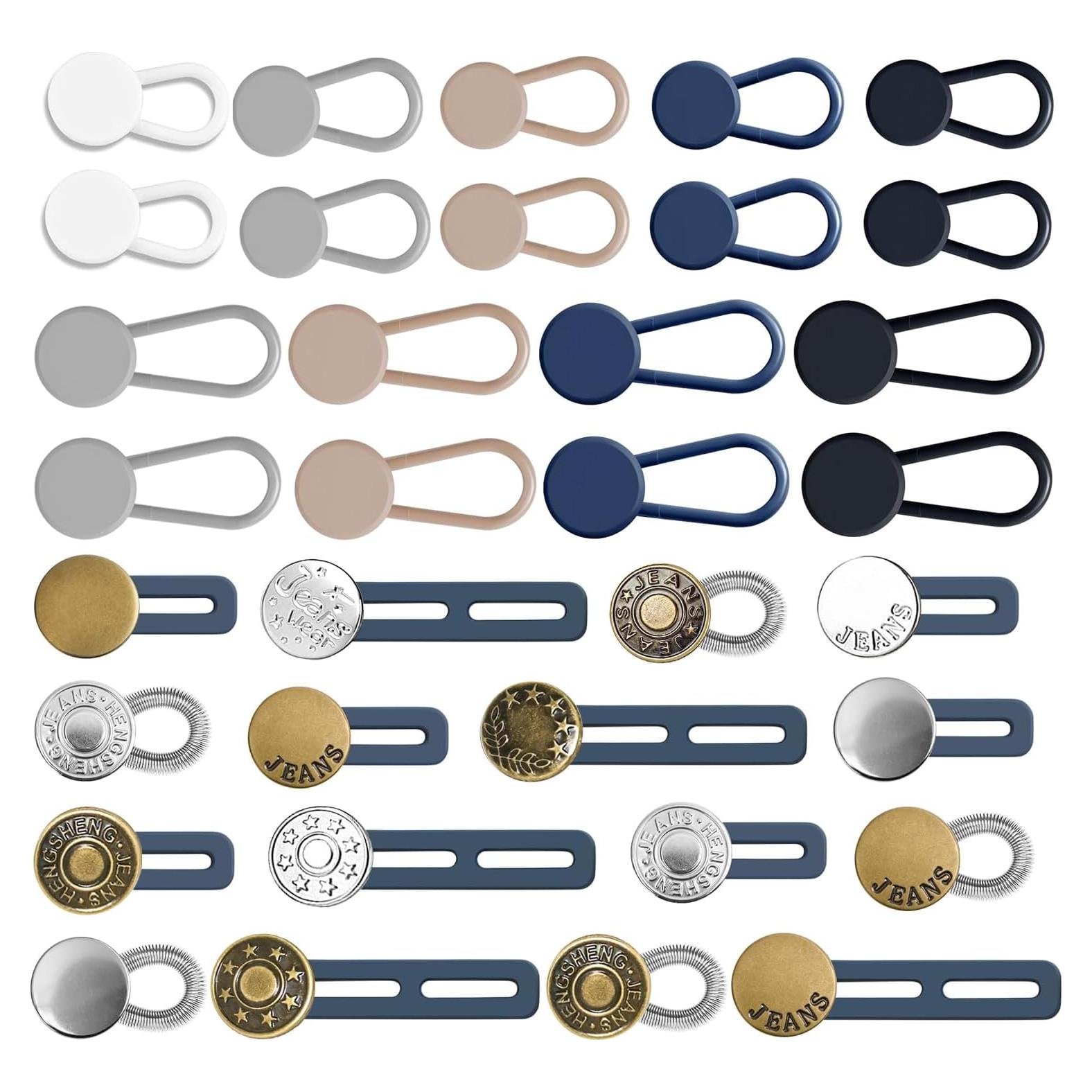 36 Pcs Extensores de Cintura para Pantalones Tujiny