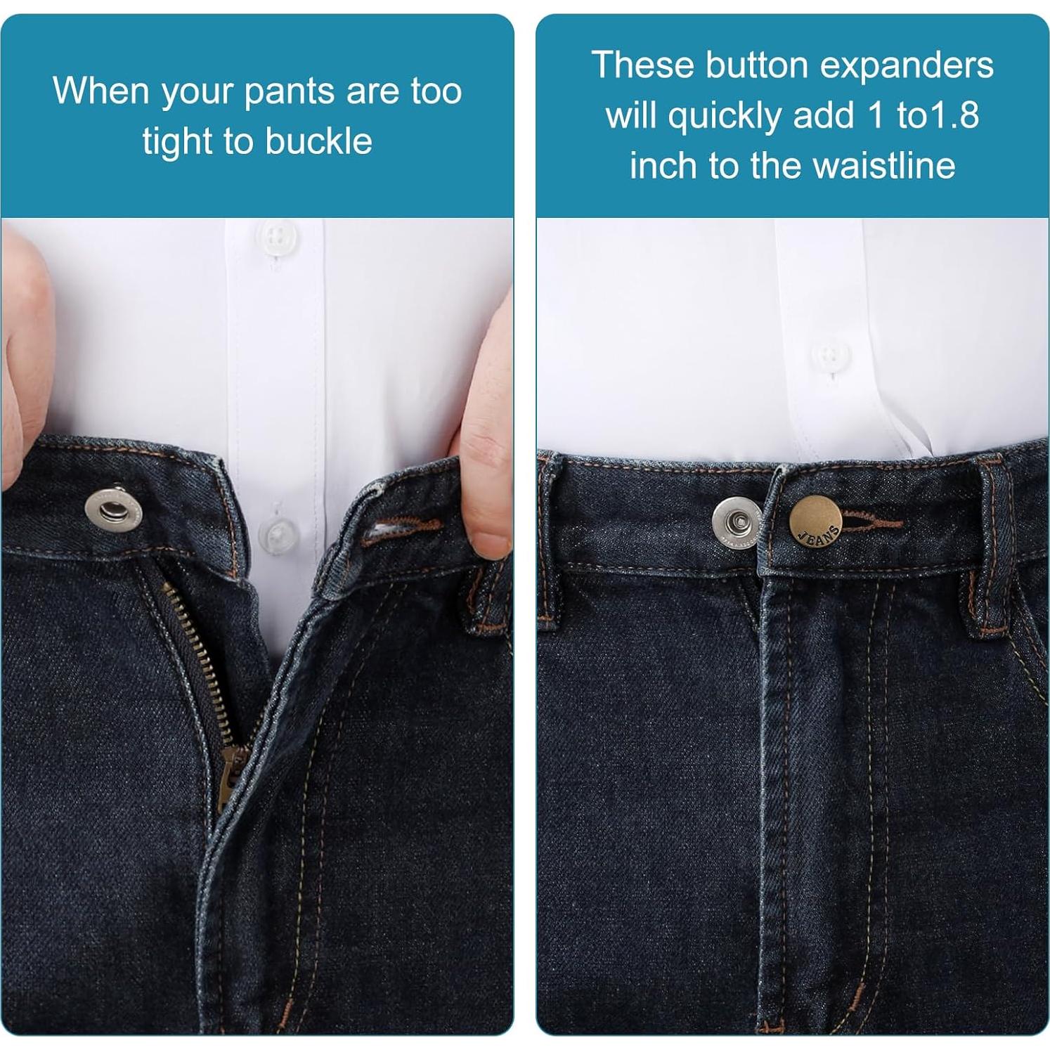 Extensores de Cintura KUNTAERY 12 Pcs Ajustables 2.54-4.57 cm