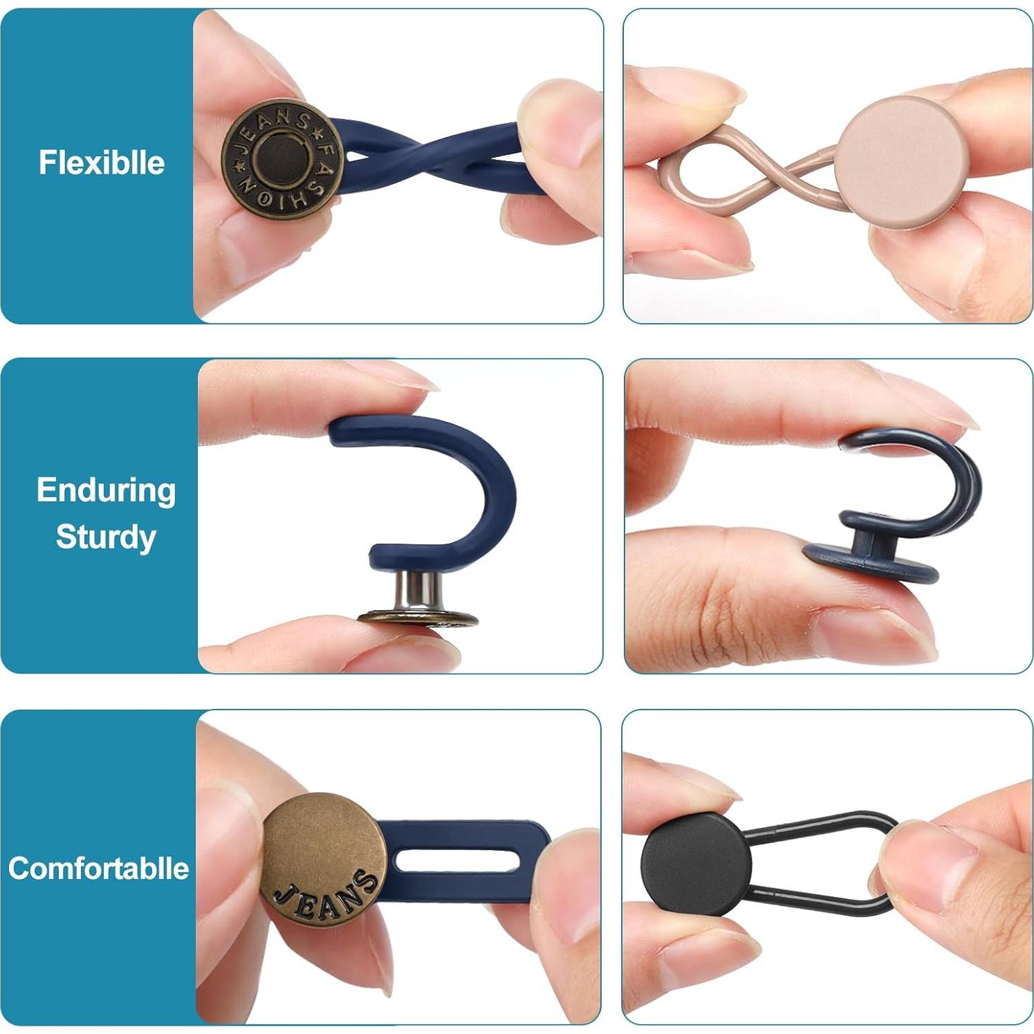 Extensores de Cintura KUNTAERY 12 Pcs Ajustables 2.54-4.57 cm