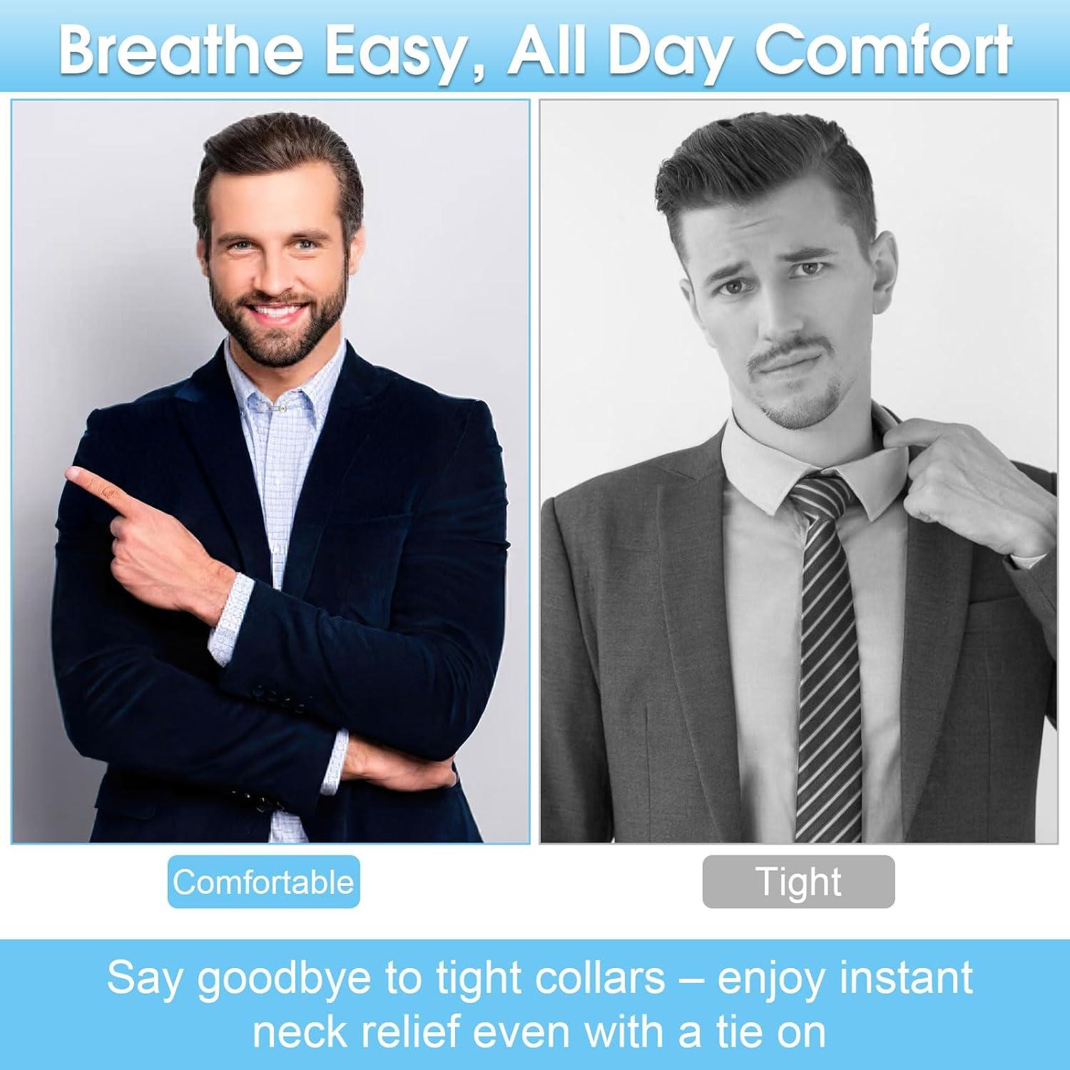 16 Extensores de Cuello Elásticos para Camisas de Hombre Okxiri