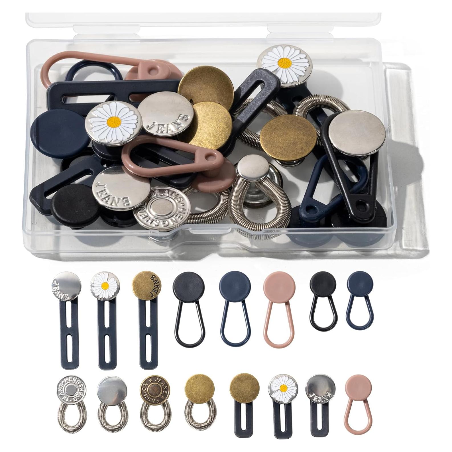 Extensores de Cintura Secmity 16 Piezas Ajustables para Pantalones