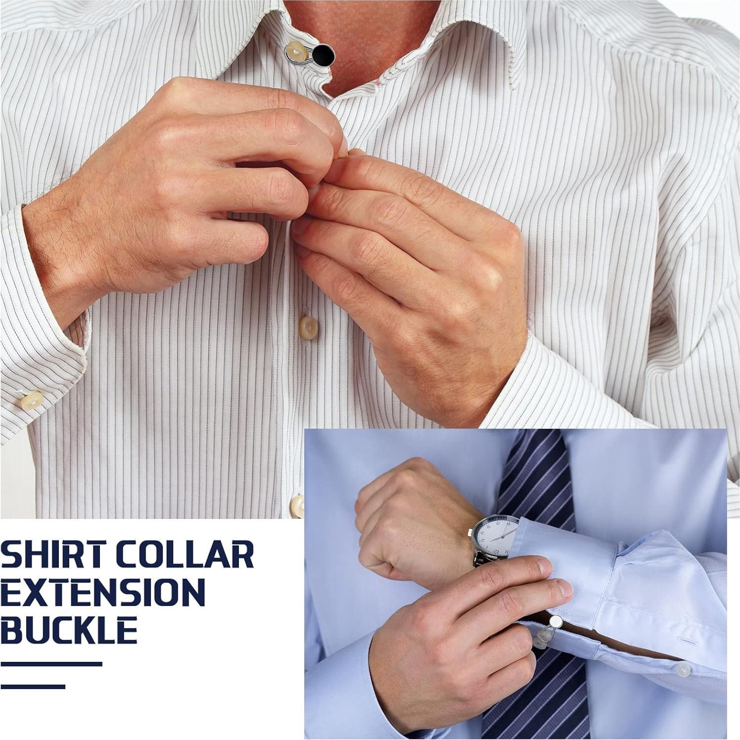 Juego de 20 Extensores de Botón Elástico Canlierr - Negro y Blanco