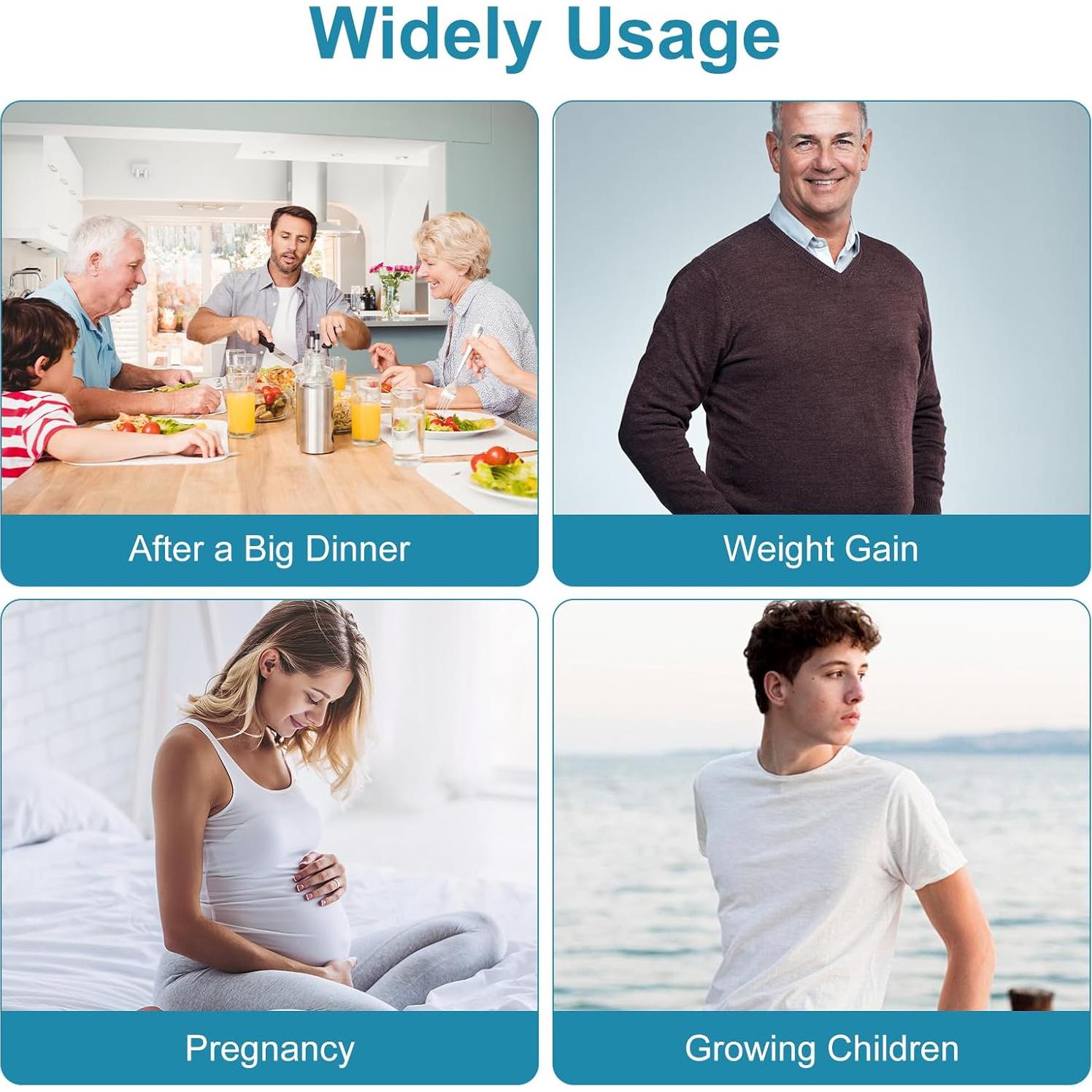 Extensores de Botón KUNTAERY para Jeans - 6 Piezas, 2.8-4.6 cm