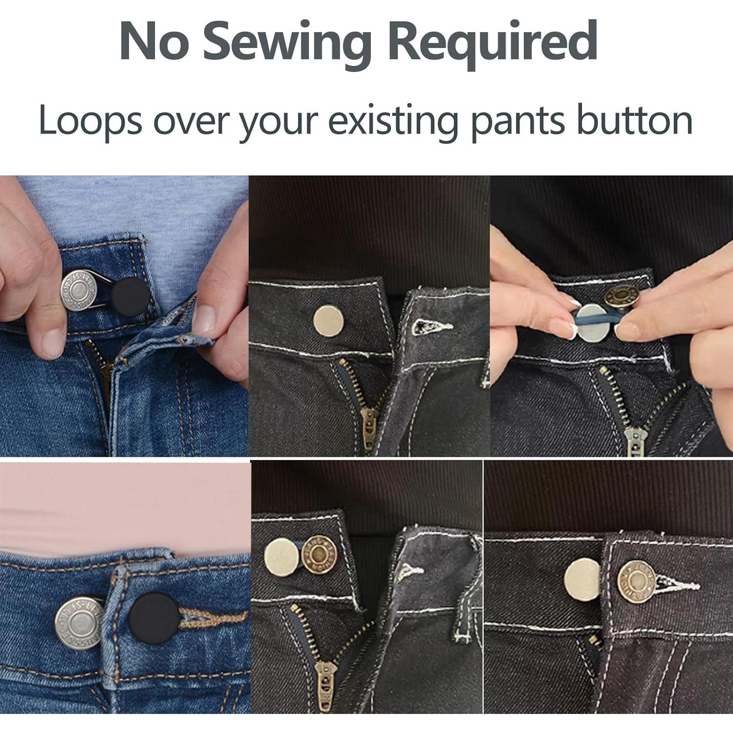 Extensores de Botones KAJUDA 12PCS Ajustables para Jeans