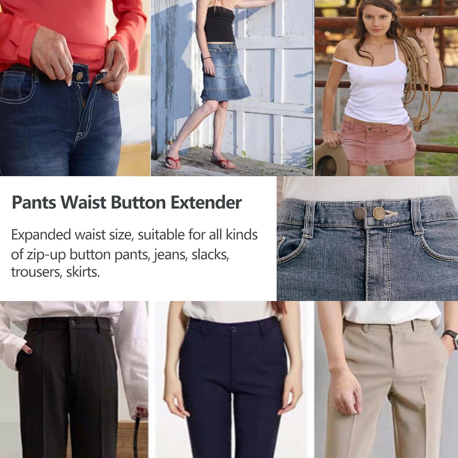 Extensores de Botones KAJUDA 12PCS Ajustables para Jeans