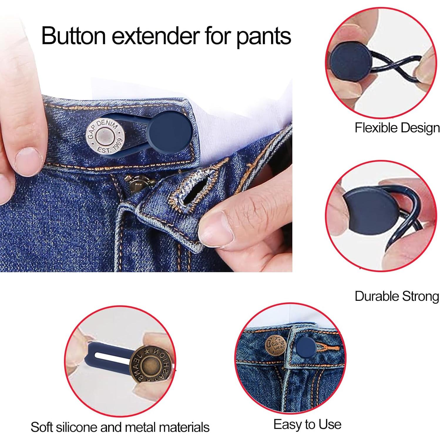 Extensores de Cintura para Jeans YYJ HOME - 12 PCS Ajustables