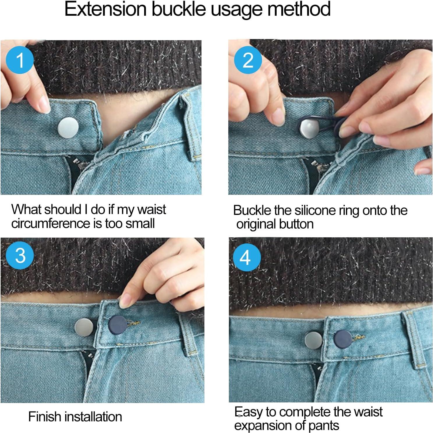 Extensores de Cintura para Jeans YYJ HOME - 12 PCS Ajustables