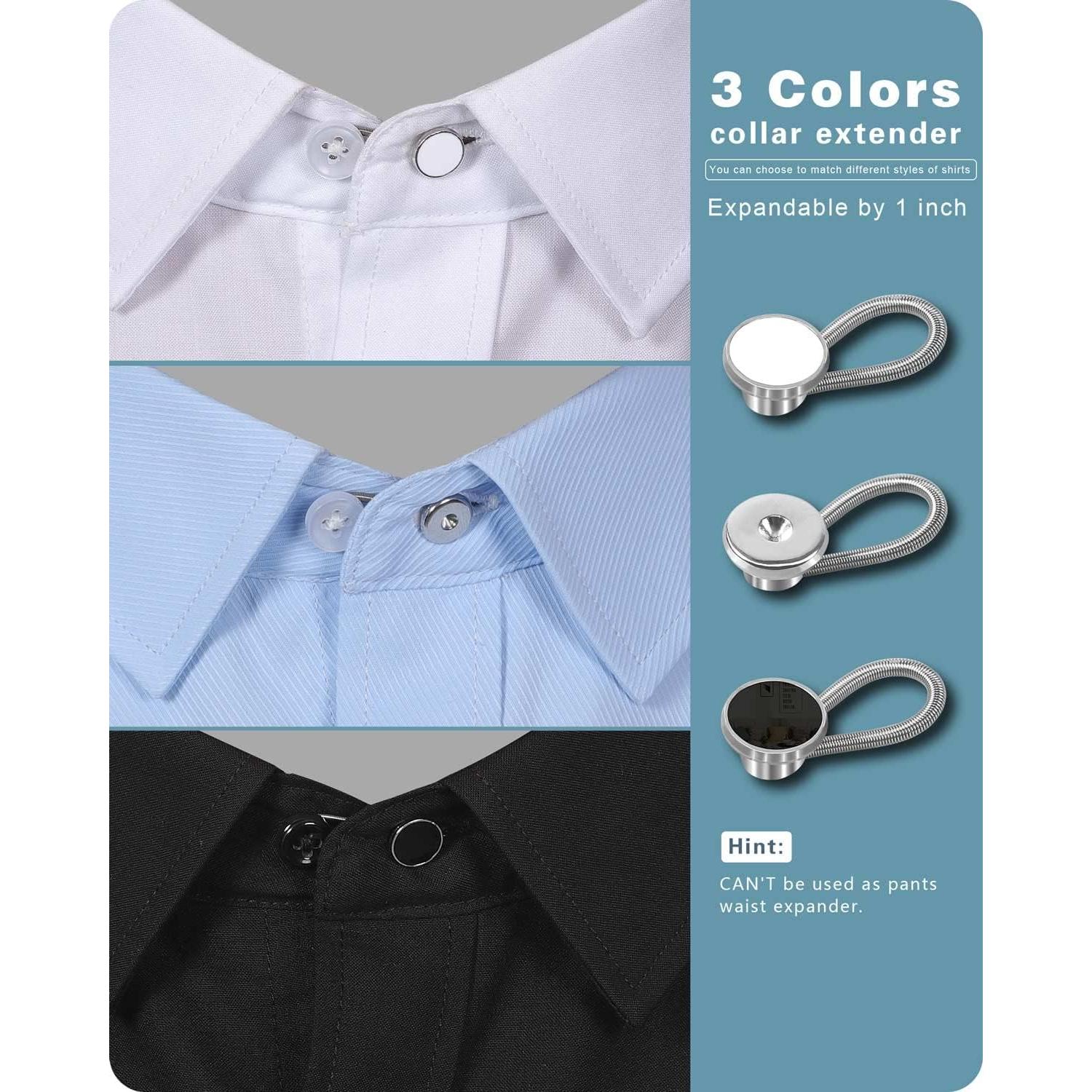 Extensor de Cuello de Camisa YUANHANG 18 Piezas 1" (2.54 cm)