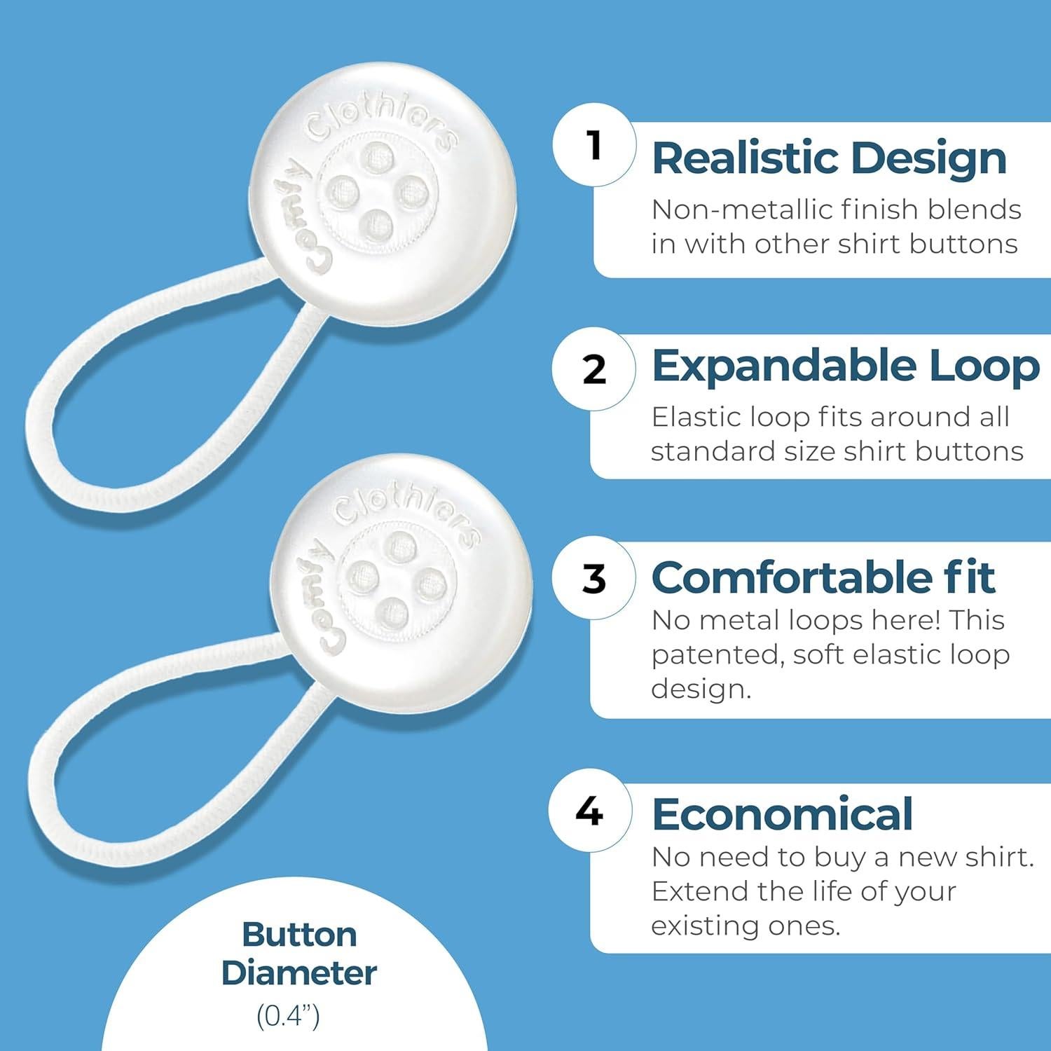 Extensores de Cuello Comfy Clothiers 3-Pack para Hombres