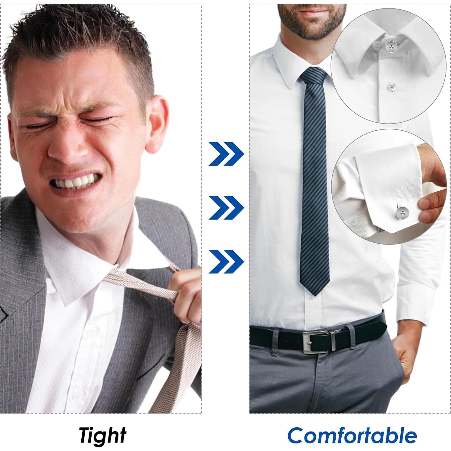 Extensores de Cuello y Botón Ouligay 18 Piezas para Hombres