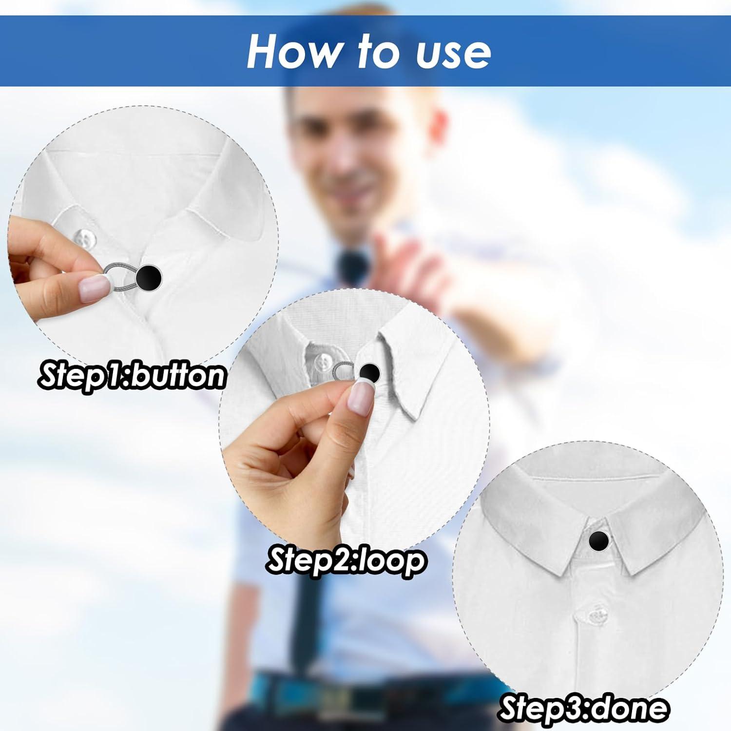 Extensores de Cuello y Botón Ouligay 18 Piezas para Hombres