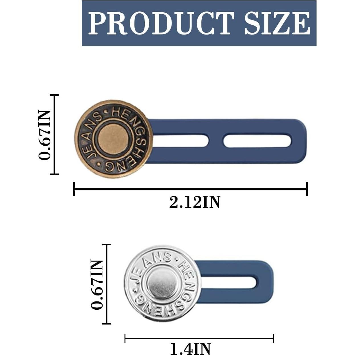 Extensores de Botones para Pantalones Ygyhiey 16 Pcs Metal Silicona