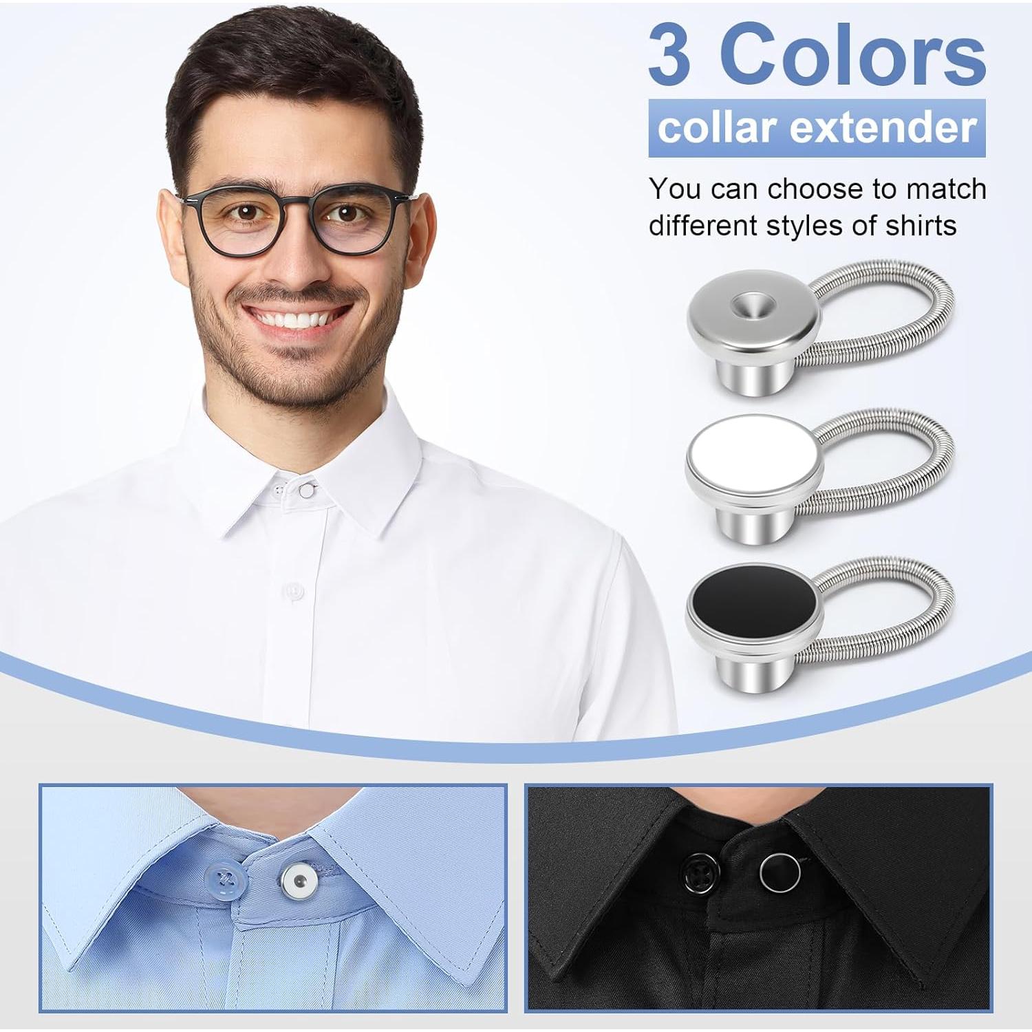 Extensores de Cuello de Camisa KUNTAERY 12 PCS Ajustables
