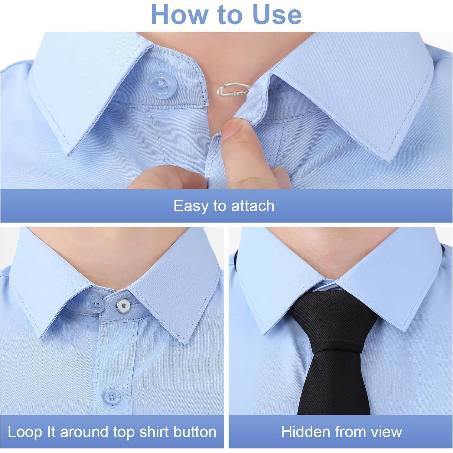 Extensores de Cuello de Camisa KUNTAERY 12 PCS Ajustables