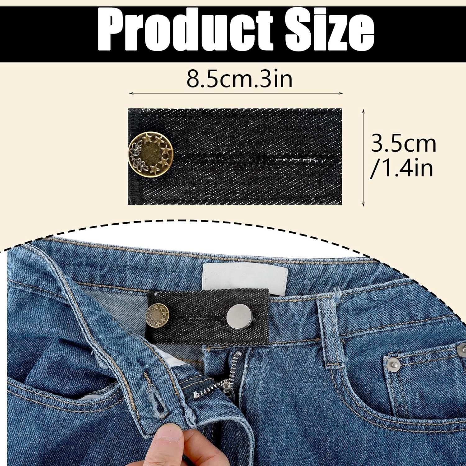 5 PCS Extensores de Cintura Ajustables Larrel para Jeans