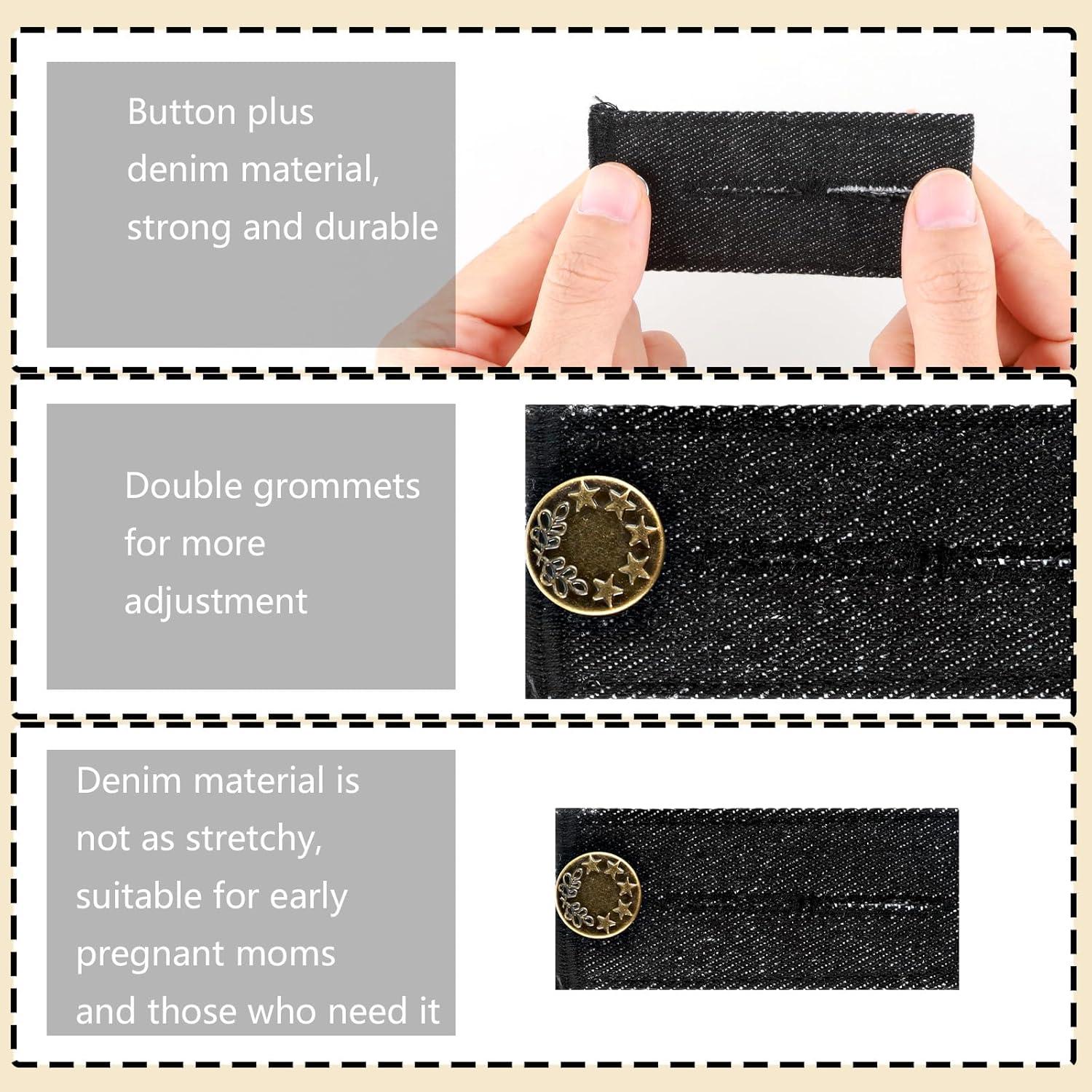 5 PCS Extensores de Cintura Ajustables Larrel para Jeans