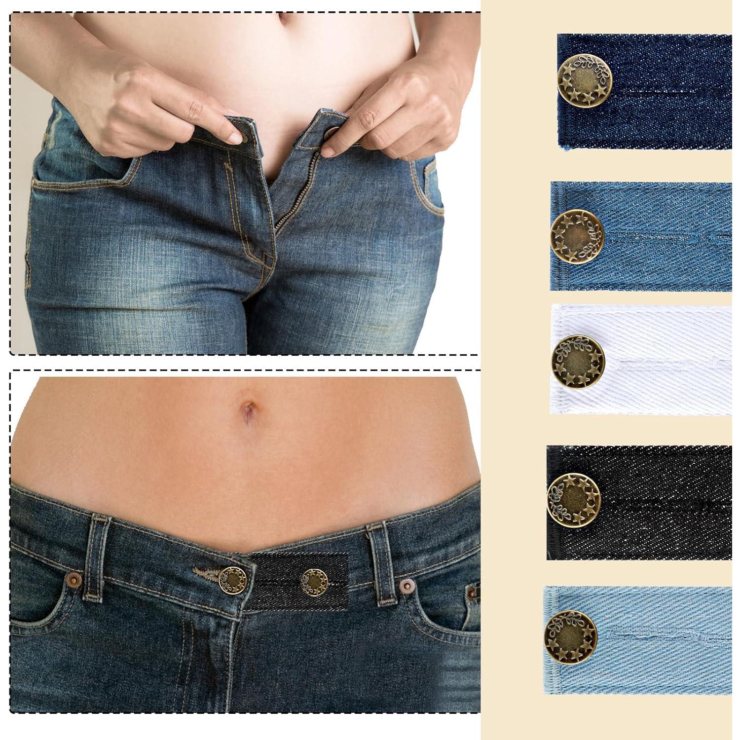 5 PCS Extensores de Cintura Ajustables Larrel para Jeans
