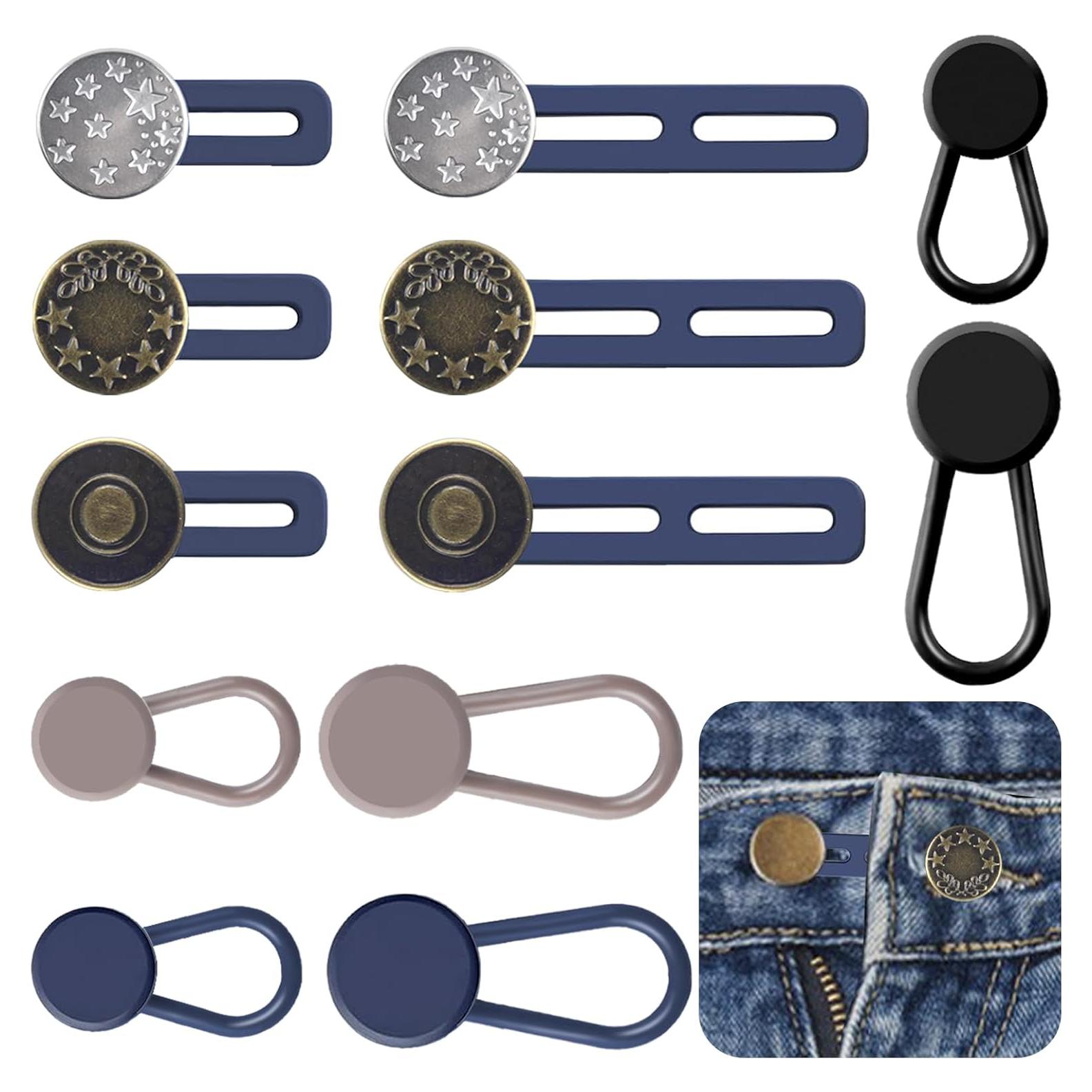 12 Extensores de Botones para Jeans TKYZMS - Ajustables