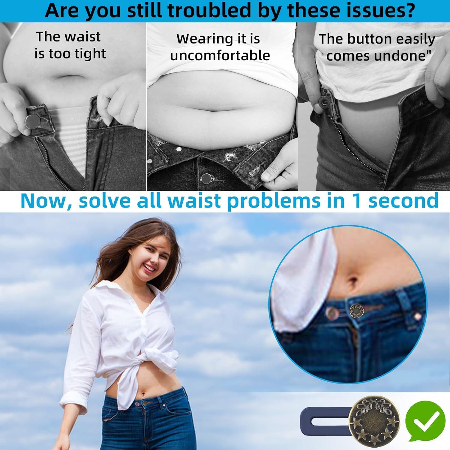 12 Extensores de Botones para Jeans TKYZMS - Ajustables