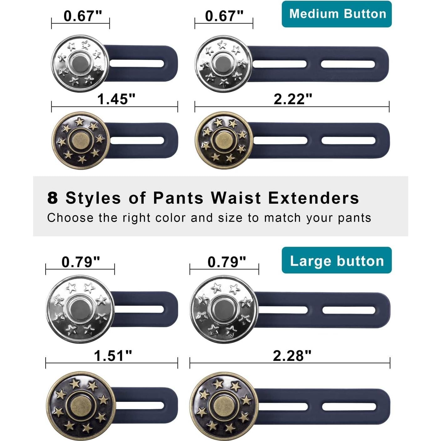 Extensores de Botón YUANHANG para Pantalones y Camisas - 14 Pcs