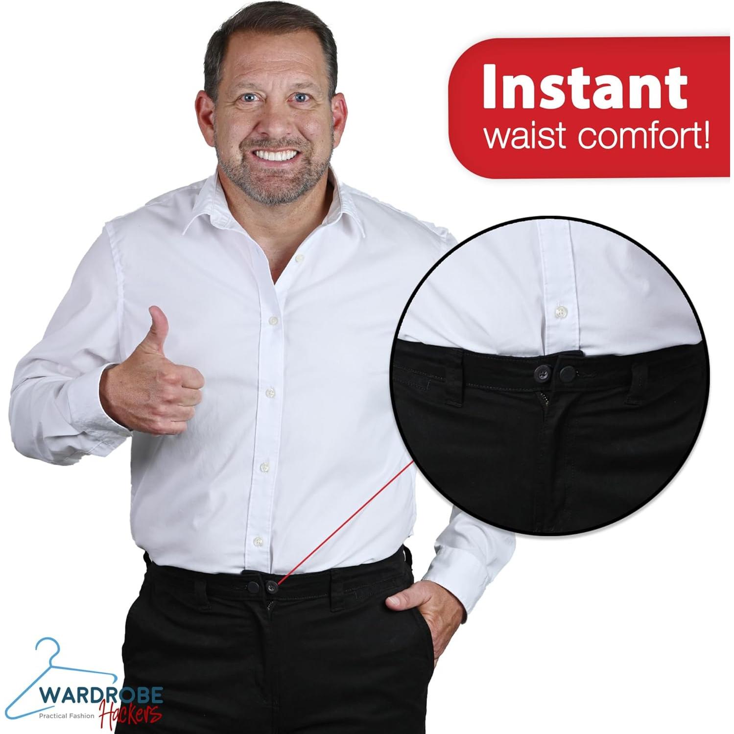 Extensores de Cintura Flexibles Wardrobe Hackers Negro 6 Pzas