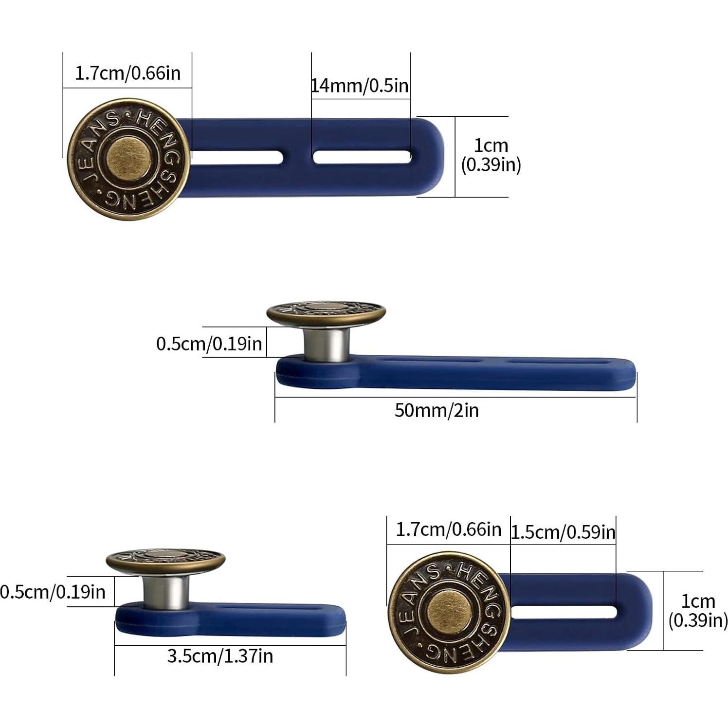 Extensores de Botón para Pantalones Xujinsongg - 6 Pcs