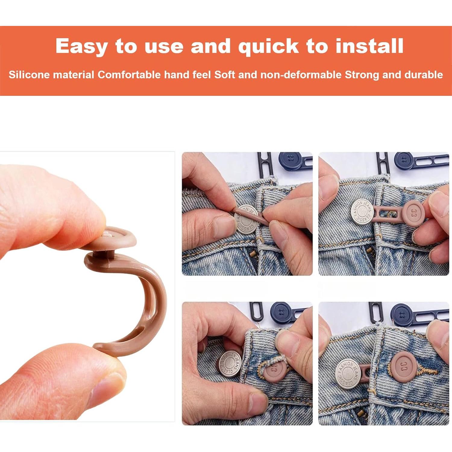 Extensor de Botón AIVIOI 12PCS Ajuste Cintura 2.54-5.08cm