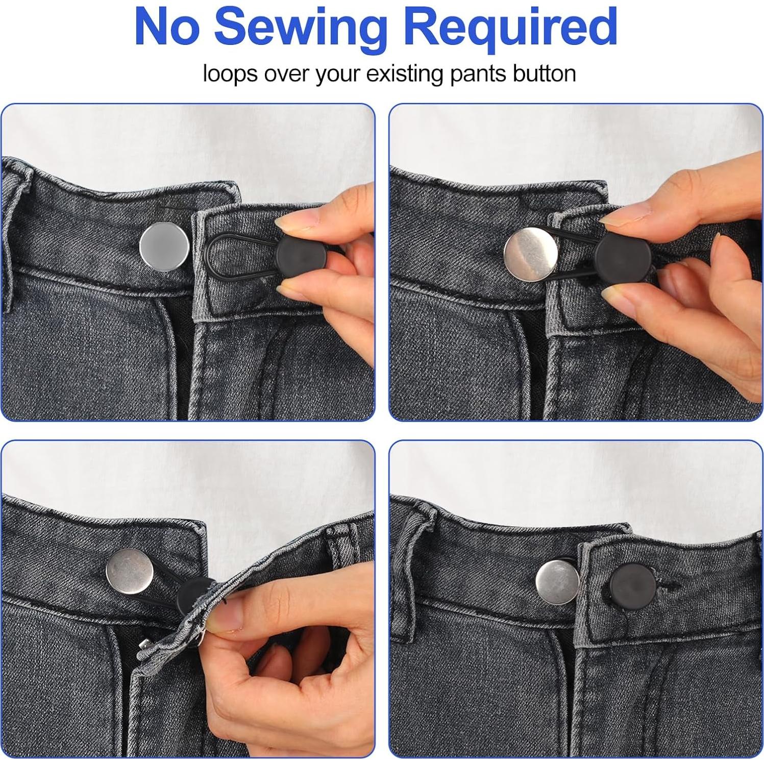 Extensores de Botones para Jeans Phinus - 26 Pcs Metal y Silicona