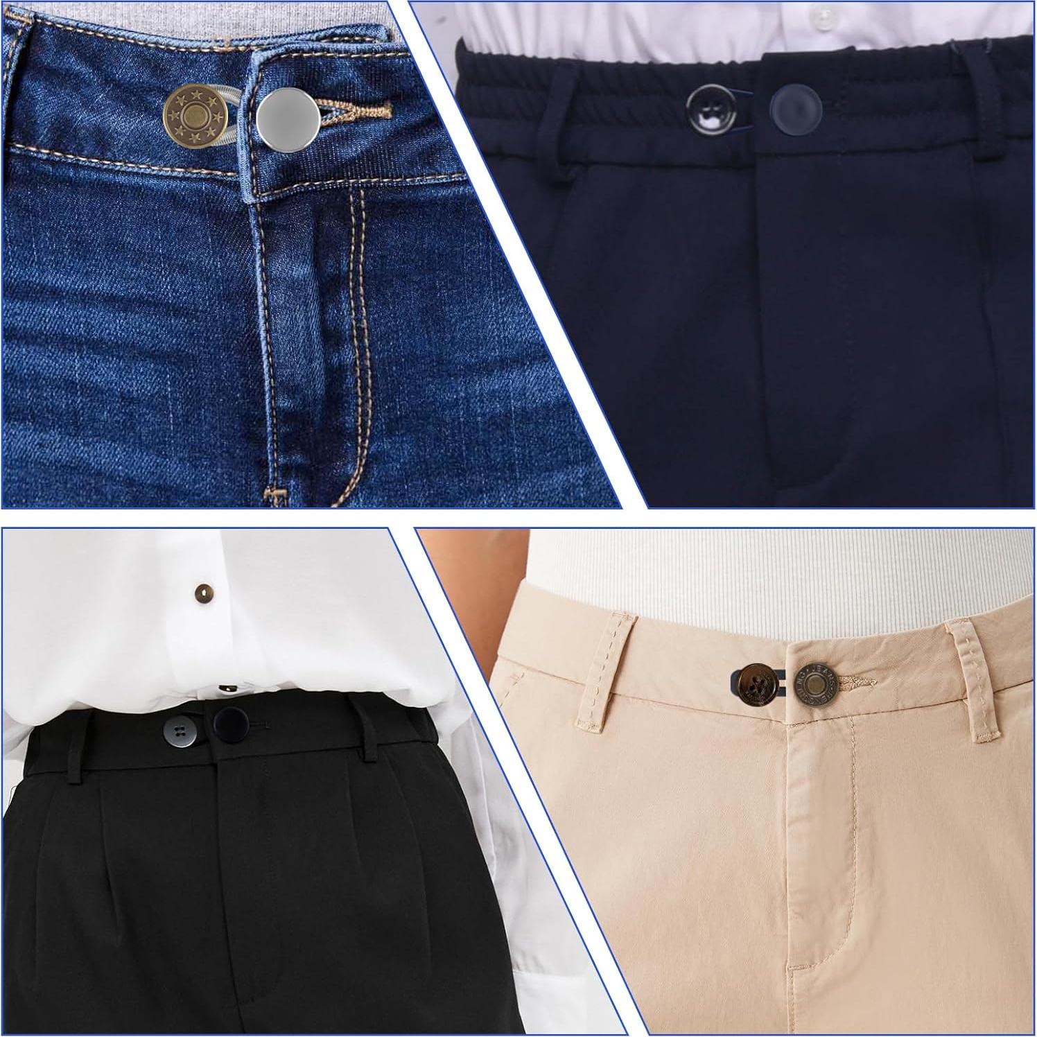 Extensores de Botones para Jeans Phinus - 26 Pcs Metal y Silicona