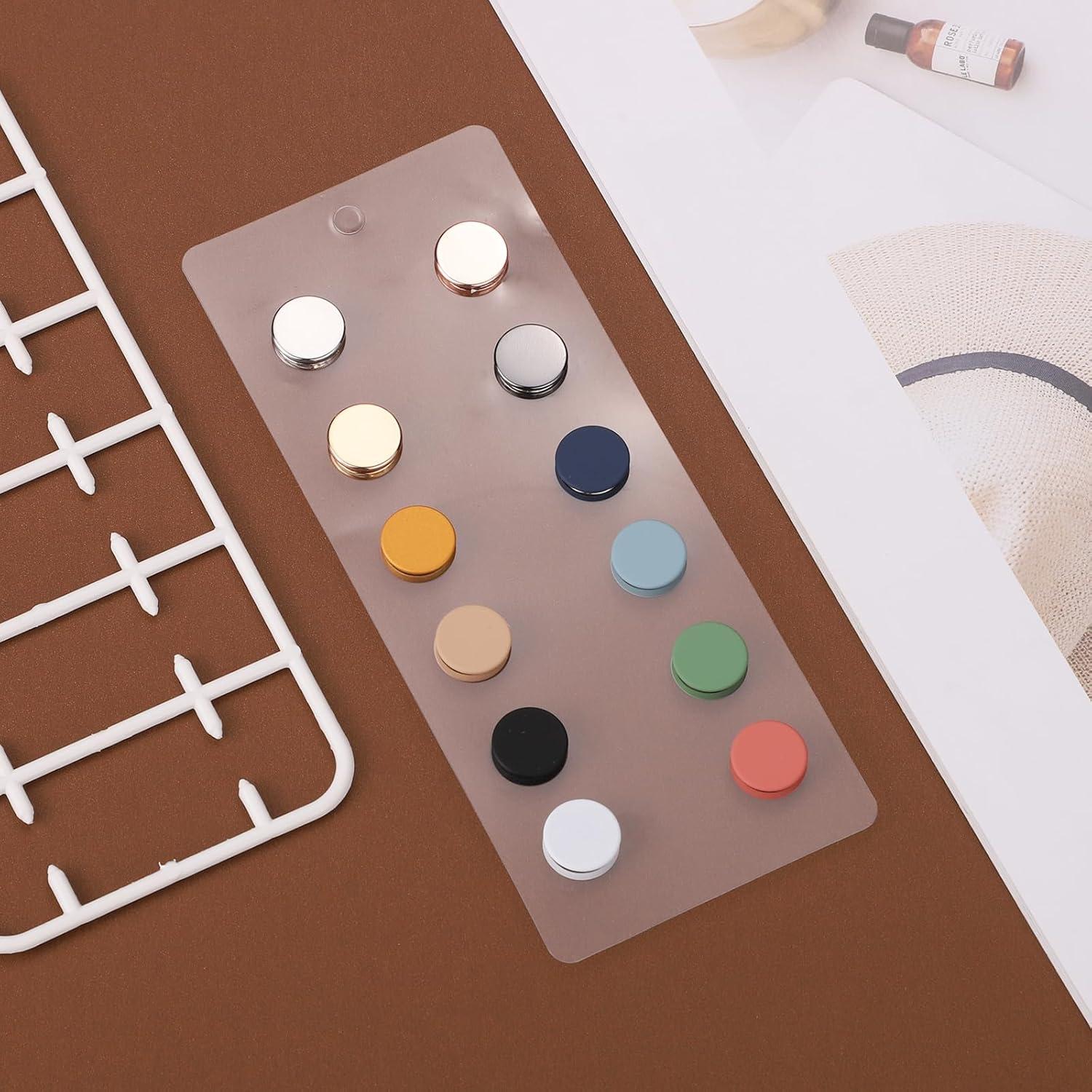 12 Alfileres Magnéticos Coloridos para Hijab - Sin Aguja