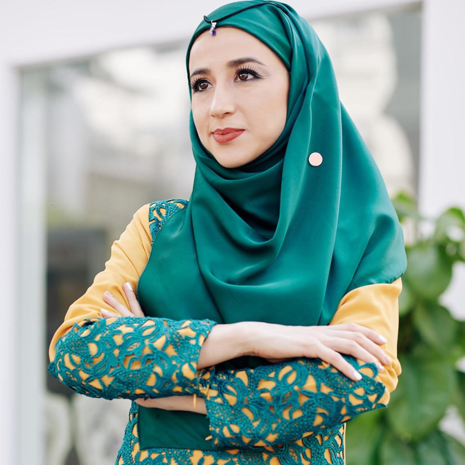 12 Alfileres Magnéticos Coloridos para Hijab - Sin Aguja